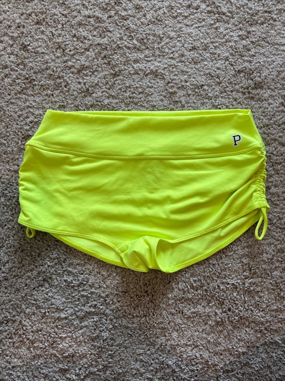 NWOT PINK Victoria's Secret Ultimate Neon Yellow Active Shorts